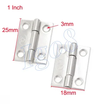 

20PCS Cabinet Door Hinges 1" Stainless Steel Butt Hinge
