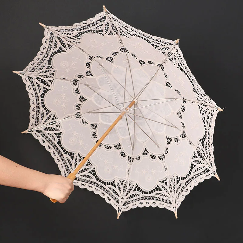 Зонты ручной работы для подружки невесты свадебные украшения кружева зонтик рождественские украшения элегантные кружева Unbrellas