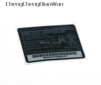

ChengChengDianWan For PS3 Playstations 3 Wireless handle Controller back label Housing Shell Sticker Seals 30pcs/lot