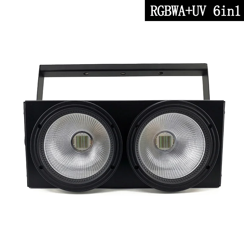 Кофр с 4 шт. 2 глаза 200 Вт светодиодный COB Blinder RGBWA+ UV 6в1 DMX512 сценический эффект освещения хорошо подходит для DJ дискотеки ночной клуб