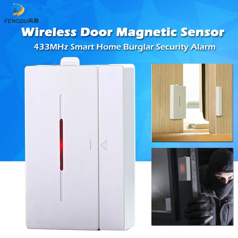 Wireless Sensor 433Mhz Door Window Alarm Sensor Wireless Automation Anti Theft Alarm For Smart
