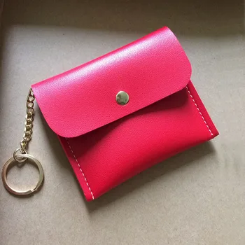 

Unisex Women Men Pu Leather Card Key Chain Mini Pouch Money Bag Small Zipper Change Coin Purse Holder Keychain Cute Wallet