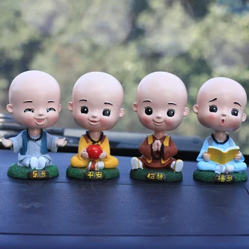 

Car Ornament Cute Resin Shaking Head Monk Figures Doll Lovely Automobiles Interior Dashboard Decoration Ornaments Accessories