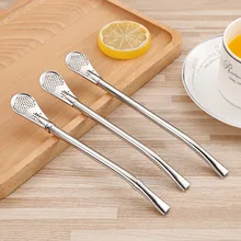 Нержавеющая сталь Питьевая соломенная ложка Чайный фильтр металлические трубочки для чая Тыква многоразовые чайные инструменты моющиеся барные аксессуары
