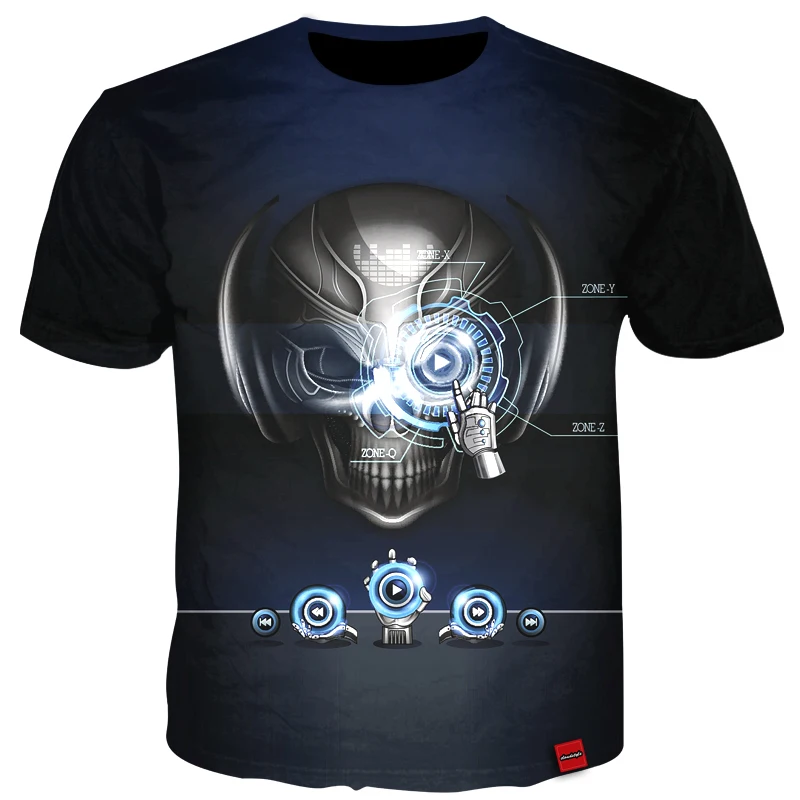 Мужская футболка с 3D принтом черепа размеры до 5XL|street wear|men tshirtdesigner tshirt |