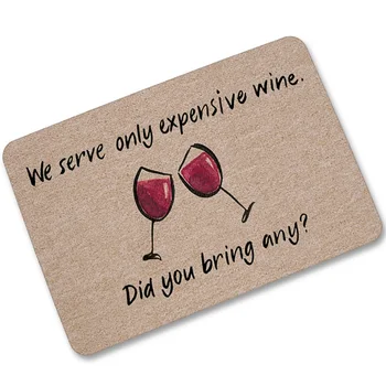 

New Red Wine Glass Humorous Funny Saying Quotes Go Home Welcome Doormat Non-slip Kitchen Rugs Floor Mats Tapete 40*60cm 60*90cm