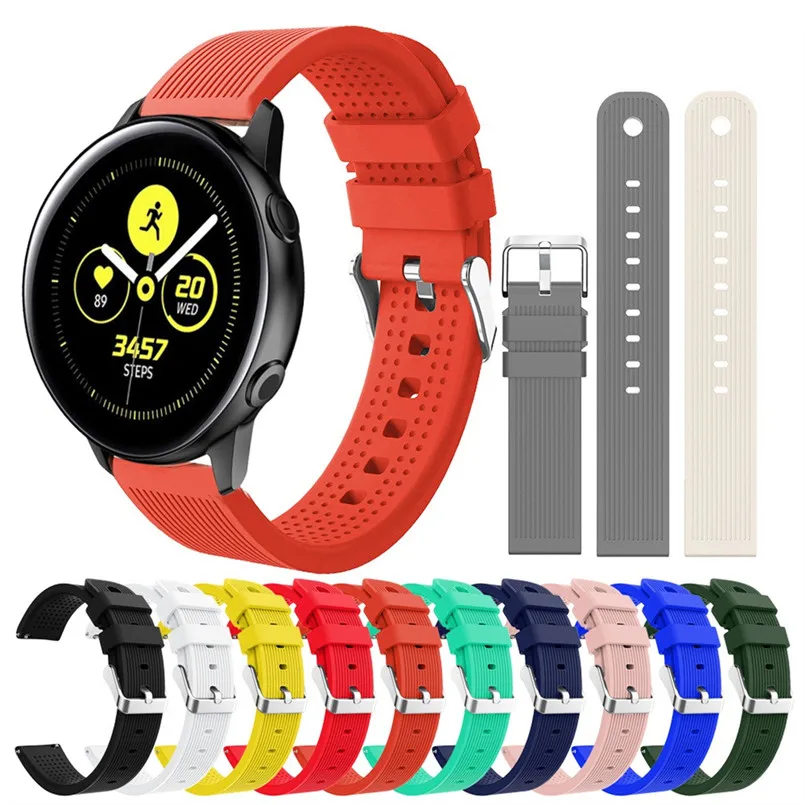 Sport Replacement Watch Band Soft Silicone Band Strap For Samsung Galaxy Watch Active Comfortable Wristwatch 20X212MM 30MR1531