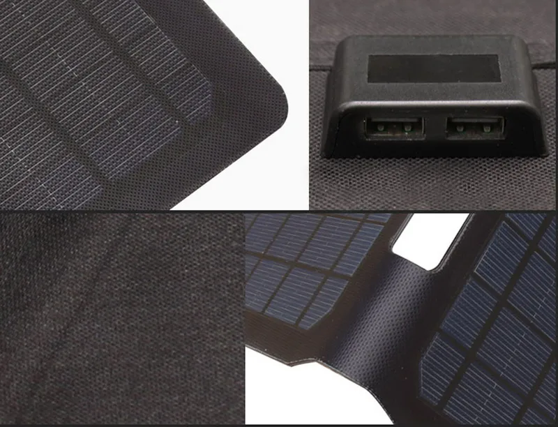 Солнечная панель Ультра-тонкая Водонепроницаемая 20 Вт с usb ртом складная 3 страницы для путешествий на открытом воздухе Зарядка сокровище