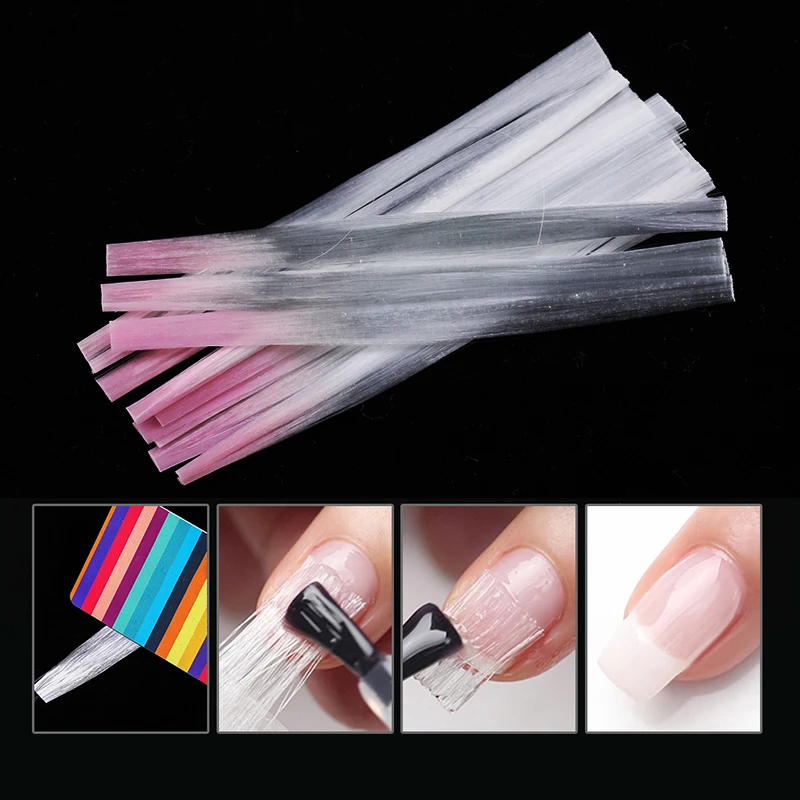 

Professional Nail Fiberglass for Nail Art Red Yellow Green Mixed Colors Quick Extension Nail Form Acrylic Nail Design Tools