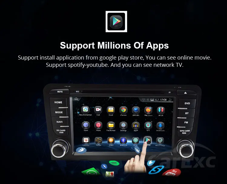 Top Android 9.0 Octa Core 7 Inch Car DVD Player Stereo System For Audi A3 S3 With 3G WIFI Canbus Radio FM AM Radio GPS Navigation 22