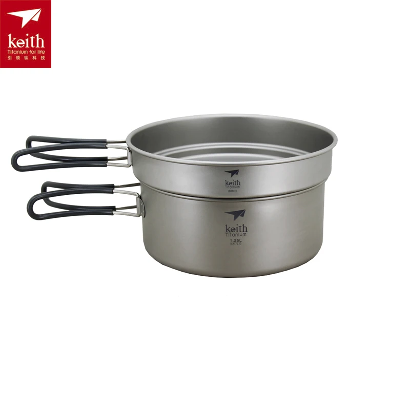 Keith Titanium pot camping Utensilios de cocina titanio Utensilios de cocina ti6012/ti6018 Keith Titanium pot camping Utensilios de cocina titanio Utensilios de cocina ti6012/ti6018