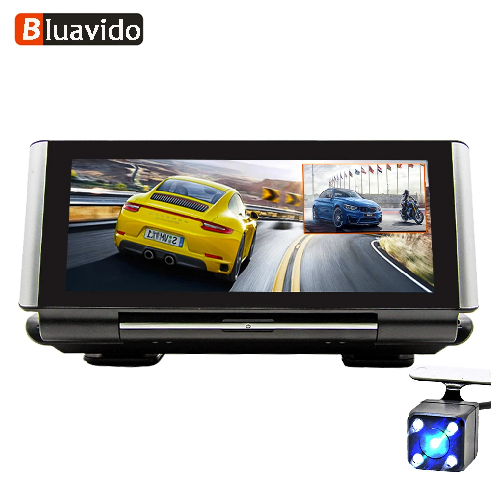 Автомобильный видеорегистратор Bluavido 7 &quotIPS 4G ADAS Android GPS навигация FHD 1080P Bluetooth Wi Fi