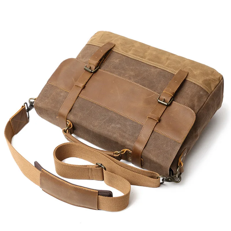 Винтажные мужские портфели из натуральной кожи с масляным воском, водонепроницаемые сумки через плечо для ноутбука, сумки-мессенджеры для женщин
