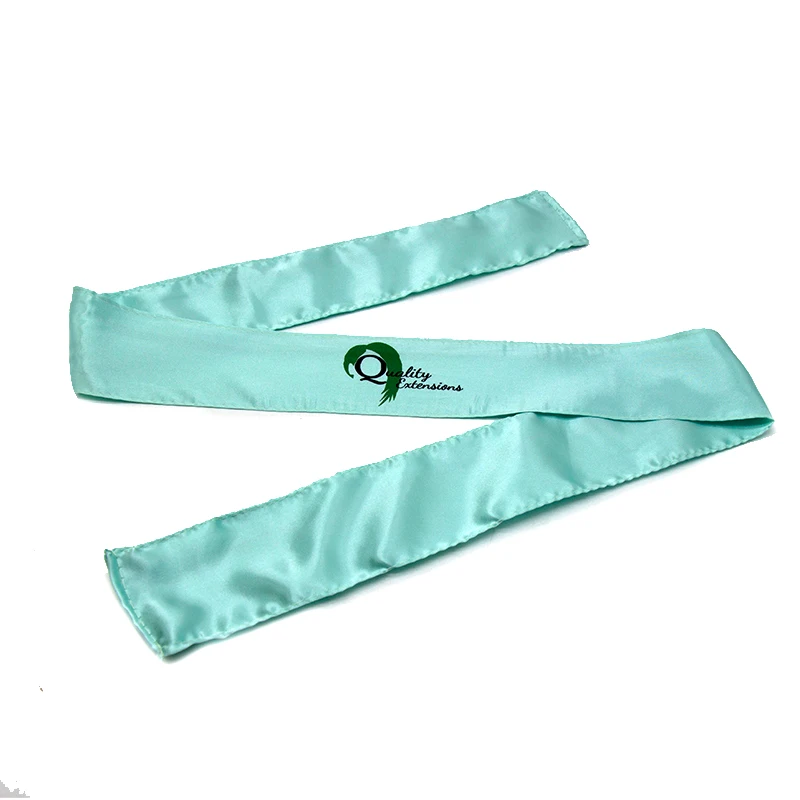 

Custom LOGO 16 Color Satin Scarf Virgin Hair Extensions Wrapping Head Bands, Women Human Hair Forehead Wraps Headband
