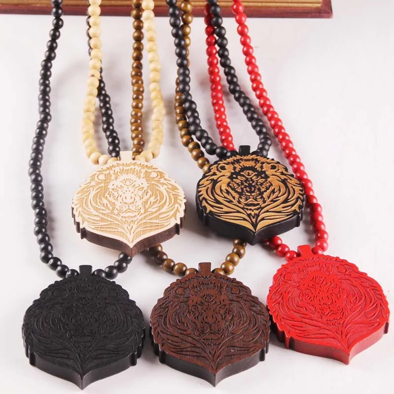 Lion Head Good Wood NYC Hip Hop Jewelry 5 Colors Mixed