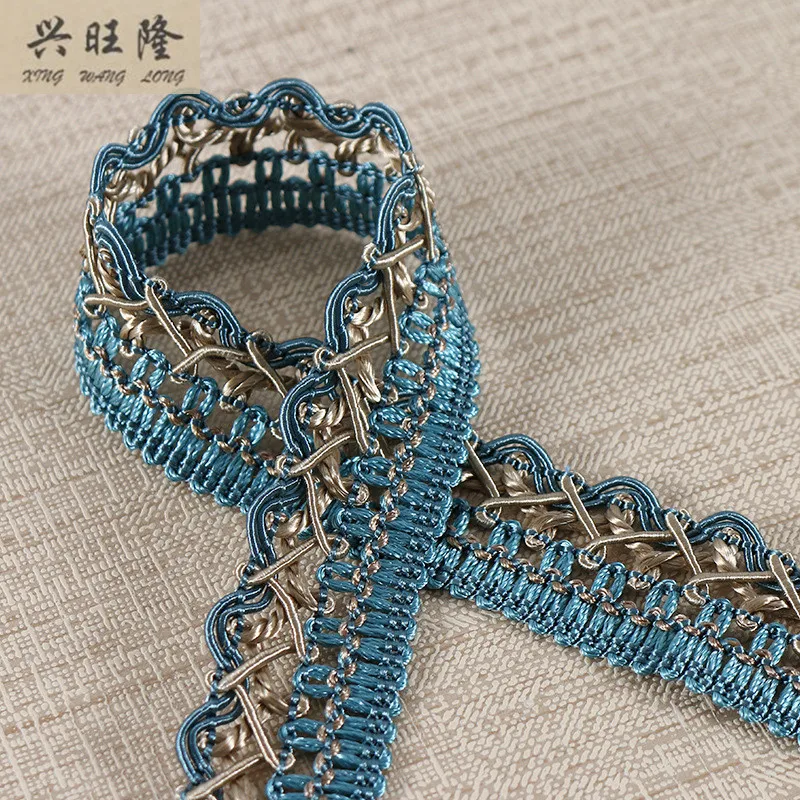 

XWL 15Yards/Lot 2.5cm Wide Curtain Lace Trim Lamp Sofa Edge Decor Tapestry Braid Lace Accessories Tassel Fringe Ribbon DIY
