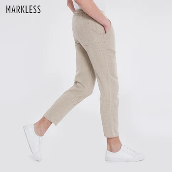 

Markless 2018 Men Cotton Pants Trousers Spring Summer High Quality Casual Straight Pants Male pantalon homme CLA8808M