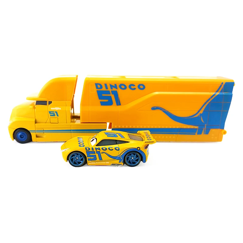 Disney Pixar Cars 3 Крус Рамирез Hauler & Dinoco 1:55 Diecast Игрушечная машина из сплава модель