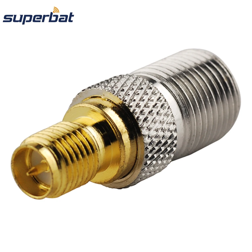 Superbat RP SMA Jack (штырь) к F женскому прямому коаксиальному адаптеру RF для Wi Fi|female