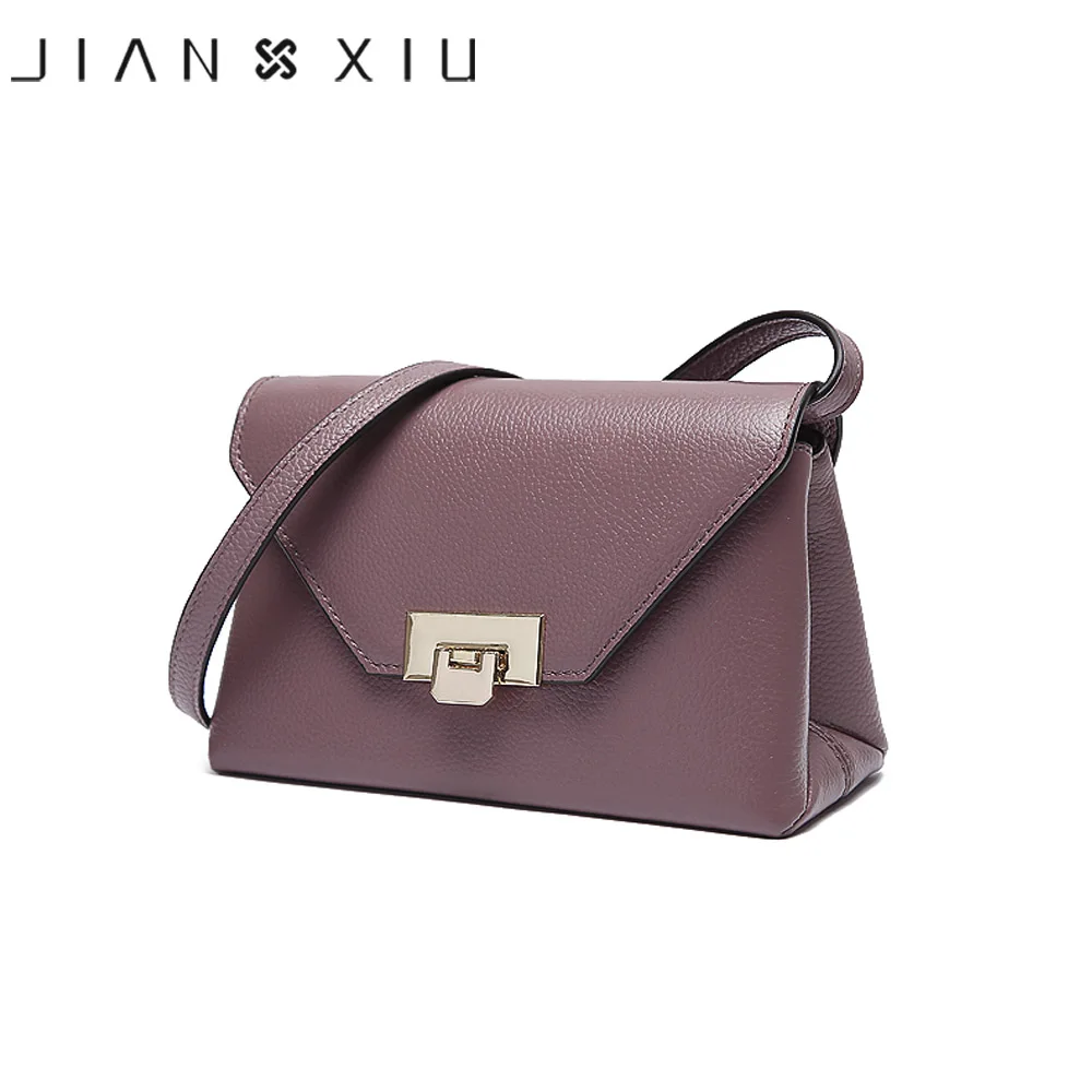 

JIANXIU Brand 4 Solid Colors Genuine Leather Bag Fashion Women Shoulder Bags Crossbody Bags For Women Small Messenger Bag 2019
