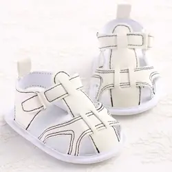 Лидер продаж искусственная кожа белый новорожденных Babyl мальчик кроватки Обувь для малышей на мягкой подошве летние Обувь для младенцев