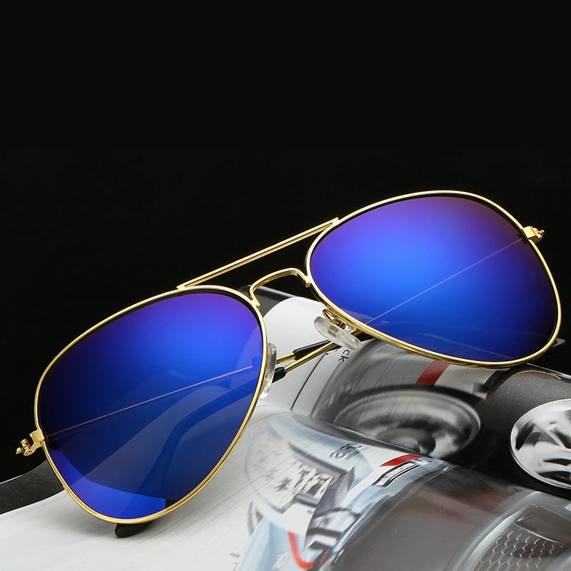 Hot Classic Fashion font b Sunglasses b font Women Men Colorful Reflective Coating Lens Eyewear Accessories