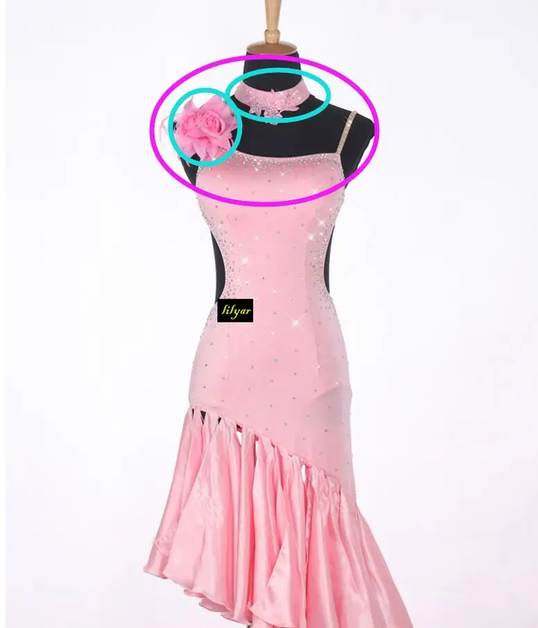 

Latin dance accessories ( necklace+flower)