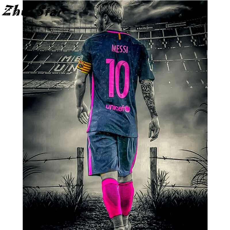 NEW Full Square Diamond 5D DIY Diamond Painting Soccer Player