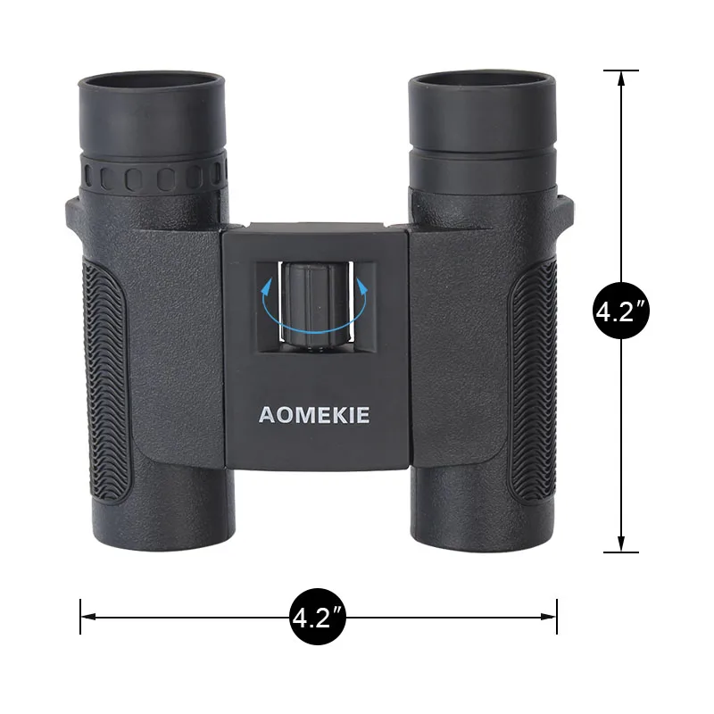 Aomekie 8x25 مناظير عالية الطاقة تلسكوب البصريات الزجاج بريزم الصيد السفر المدمجة كامل المغلفة فيلم الخضراء عدسة نيس هدية