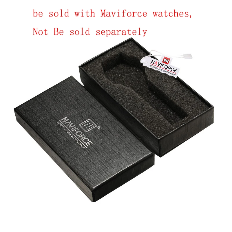 

Balck rectangle NAVIFORCE Watches Gift Box, Hard Card Material It will be sent with NAVIFORCE watches. not be sold separately