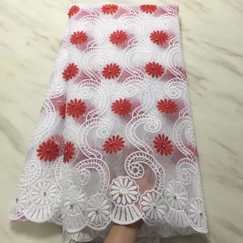 

French Mesh Lace Fabric 2018 High Quality Beaded Lace Four Color Blue Black Gold Pink Lace Fabric For Wedding Dress