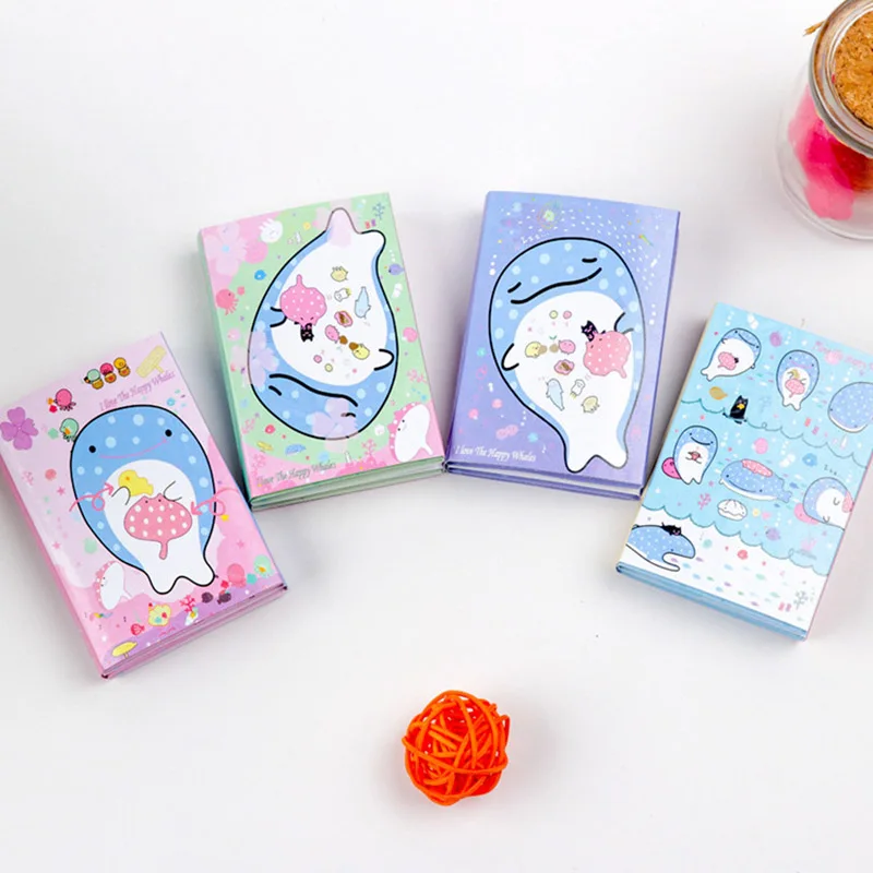 Милый Kawaii Totoro Girl 6 складных блокнотов для заметок милые Креативные блокноты