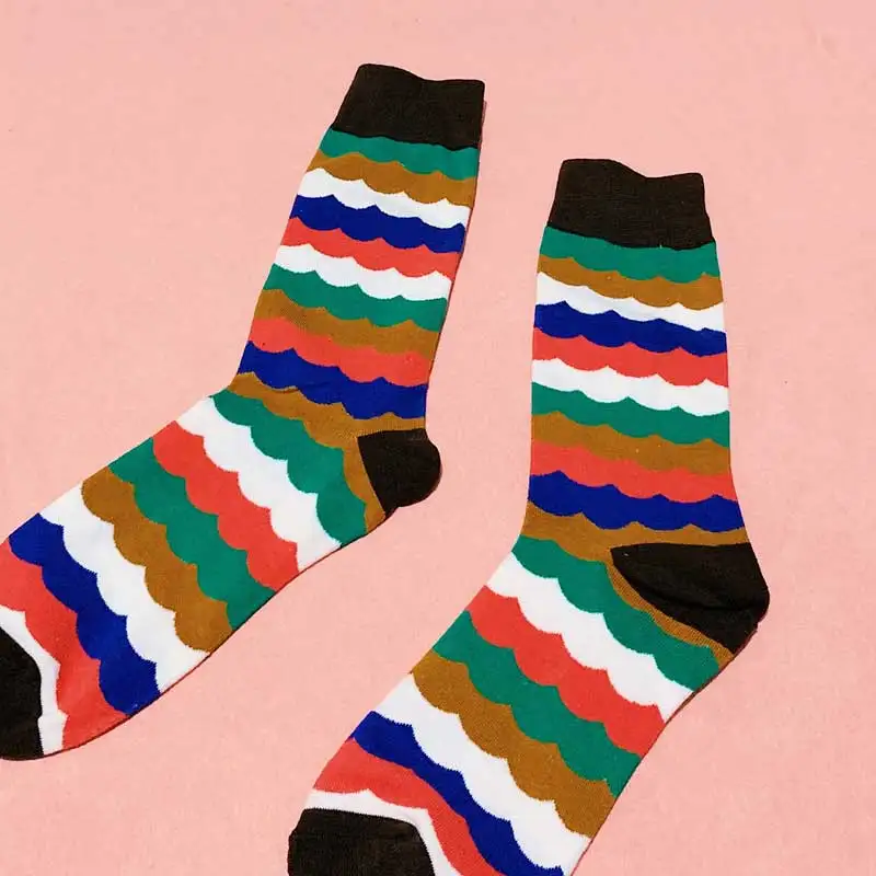 Харадзюку студенческие Kawaill цветные женские носки унисекс хипстерские носки для скейтборда новые носки с буквенным рисунком красного цвета Happy Sox