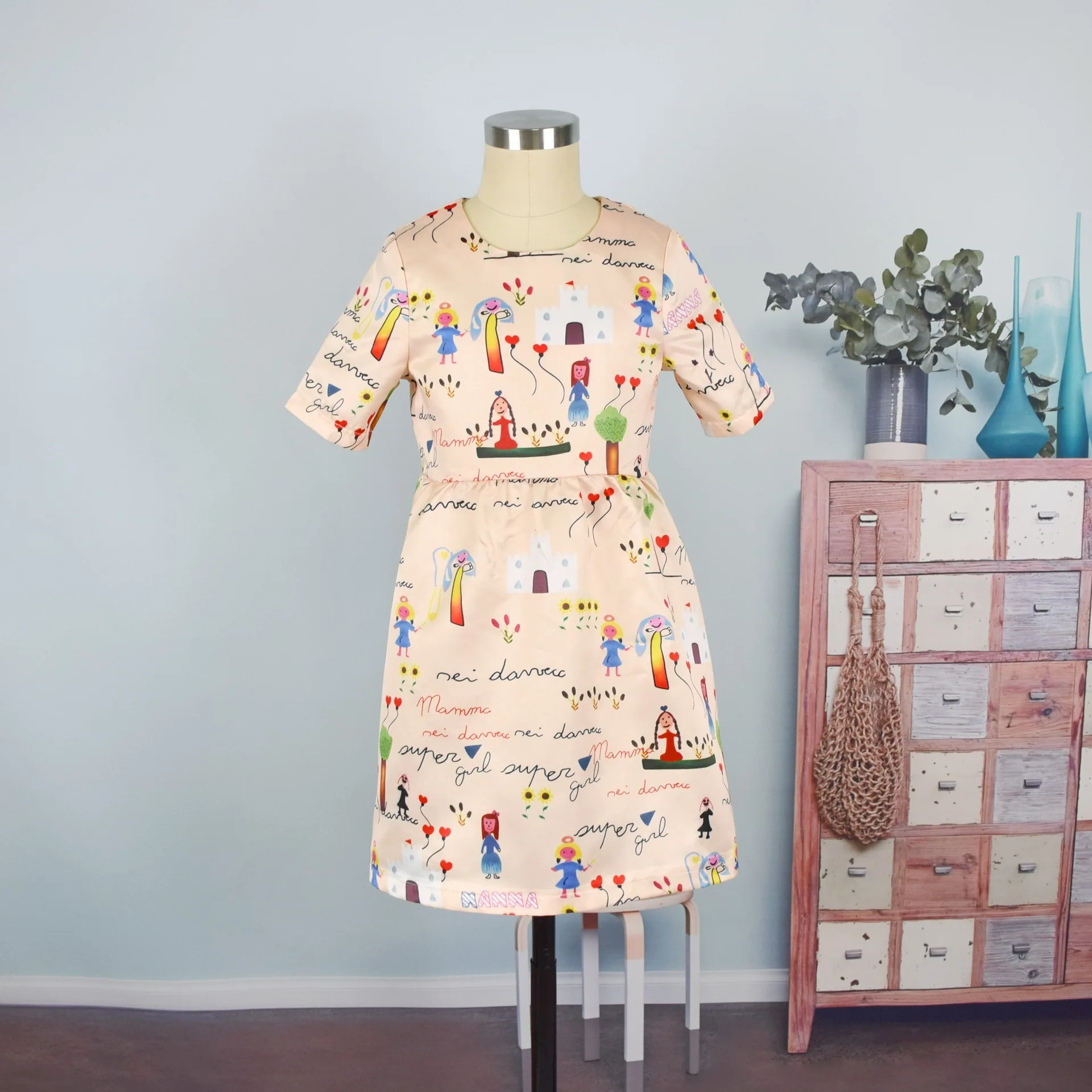 ZOGAA 2019 Printed round-Neck moeder dochter kleding Short Sleeve mother daughter dresse Parent-Child Dresses ZOGAA 2019 Printed round-Neck moeder dochter kleding Short Sleeve mother daughter dresse Parent-Child Dresses