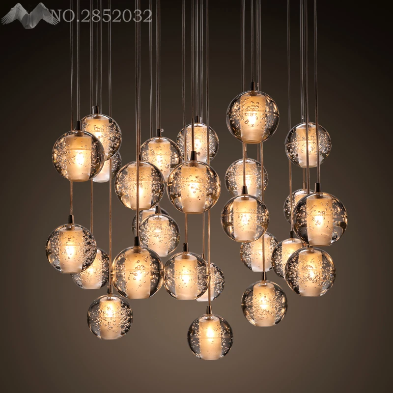 

Modern minimalist crystal ball Hang lamps pendant lights led lights for home nordic pendant light fixtures loft style hanging
