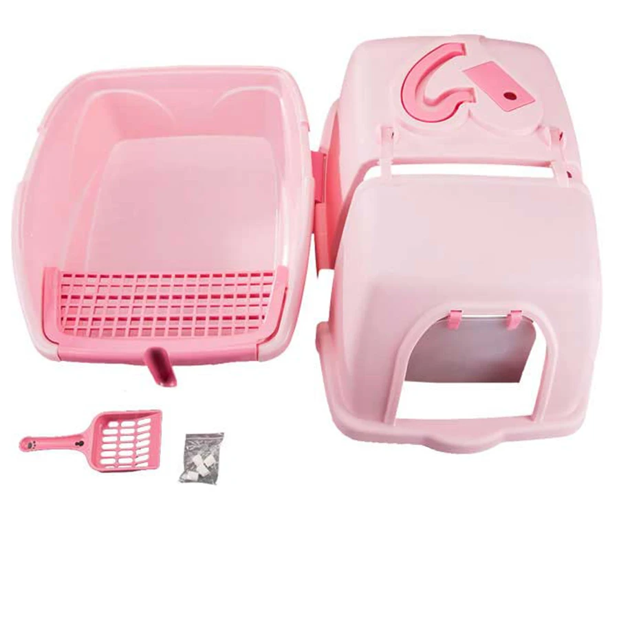 

Closed Cat Litter Box Large Training Toilet Kit Waterproof Anti Splash Bedding Doormat Inodoro Kattenbak Rabbit Toilet 30MC21