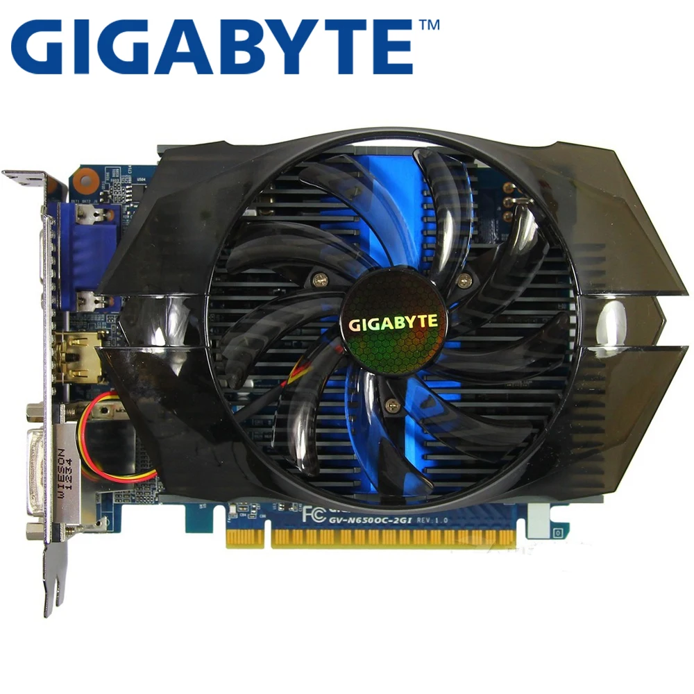 GIGABYTE Video Card Original GTX650 2GB 128Bit GDDR5 Graphics Cards for nVIDIA Geforce GTX 650 Hdmi Dvi  Used VGA Cards 750 TI video card in computer