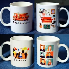 ТВ серии Друзья Мультфильм Кружки Керамика коллекционные Кофе молоко Чай кружка Белый комикс любителей чашки Рождественский подарок на день рождения 300 мл