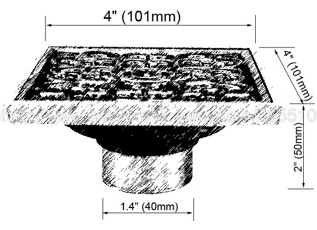 Shower Drain 10*10cm Floor Drain Bathroom Drain Building Material Square Water Drain Bathroom Accessories zhr016