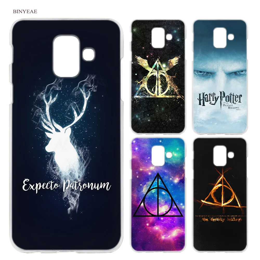 

BINYEAE Harry Potter Deathly Hallows Hard Case Cover Fashion for Samsung Galaxy A6 A8 A6+ A8+ Plus J4 J6 J8 2018