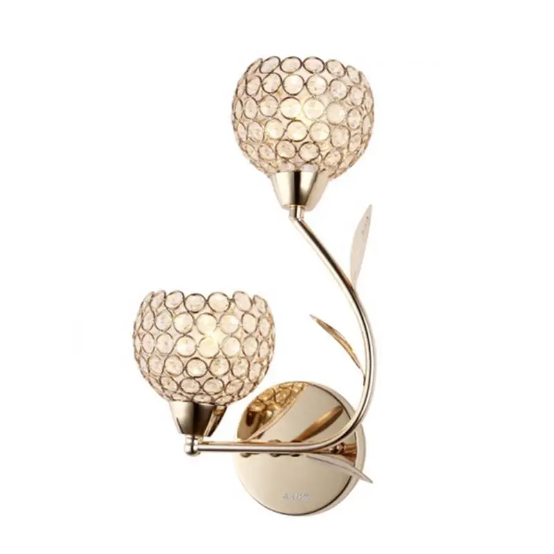 

Crystal Wall Lights Modern Creative LED Mount Light Fixture Hallway Modern Creative Golden Crystal Wall Lamp Bedroom
