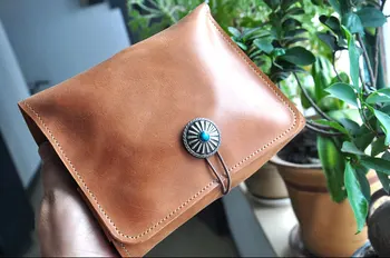 

19*16cm Multi-Functional Cowhide Leather Tobacco Pouch Mezzanine Bag Volume Pipe Tobacco Storage Collection High Capacity Gift