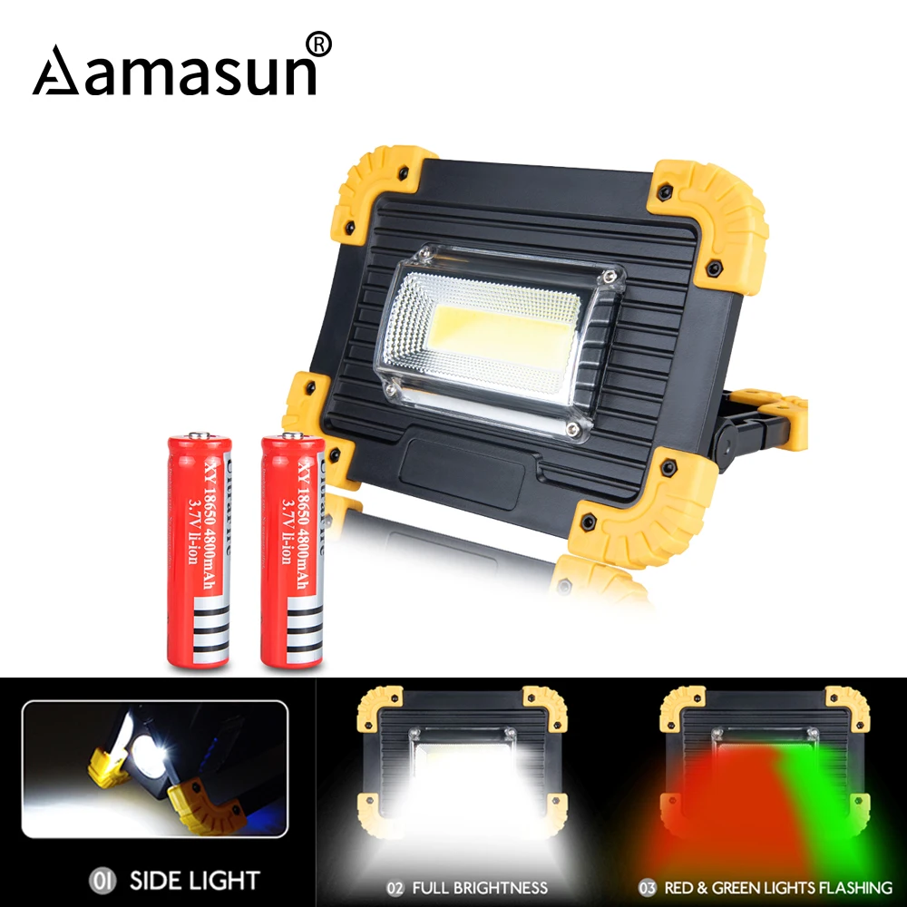 Светодиодный прожектор с USB зарядкой 20 Вт 5 в постоянного тока AA 18650