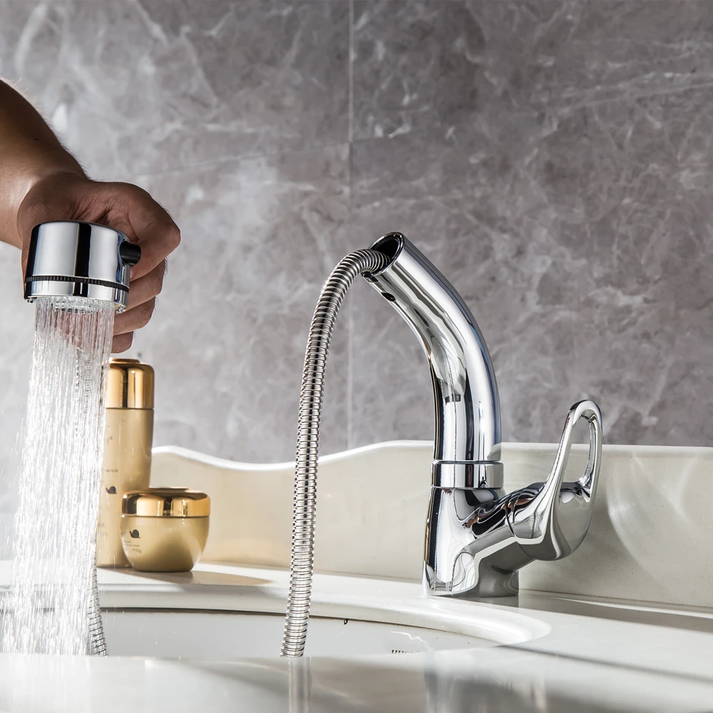 water mixer Basin sink faucet basin mixer tap brass taps bathroom chrome faucet pull out modern bathroom faucet tap23