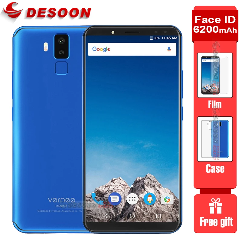 Vernee X Face ID Smartphone Helio P23 Octa core 2.0GHz 4GB 64GB 6.0 inch 18:9 FHD+6200mAh 16MP 4 Cams Android 7.1 Mobile phone Vernee X Face ID Smartphone Helio P23 Octa core 2.0GHz 4GB 64GB 6.0 inch 18:9 FHD+6200mAh 16MP 4 Cams Android 7.1 Mobile phone
