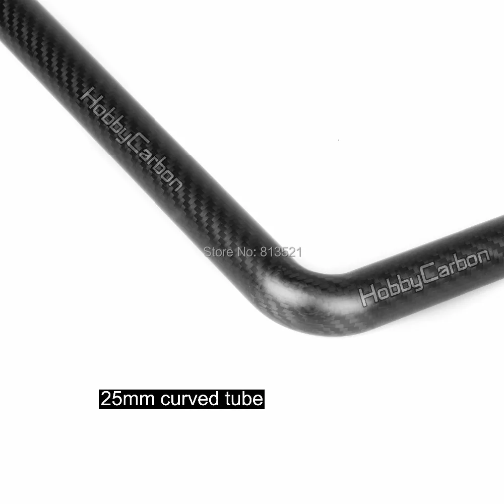HCT074 wholesale price 10pcs 25x23mm 100% carbon fiber curved tube/handle integrated/bend/joint tube