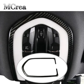 

MCrea Car Carbon Fiber 3D Stickers For Porsche Macan 2017 2018 2015 2016 Interior Roof Reading Light Lamp Frames Cover Strips