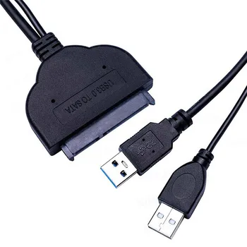 

7+15 pin 5 Gbps SATA to USB 3.0 Adapter Hard Disk Drive Converter Adapter Cable for 2.5 Inch SATA HDD SSD Hard Drive Enclosure