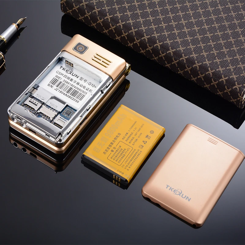 Роскошный флип мобильный телефон Fsmart TKEXUN G10 Plus двойной экран аналоговый ТВ 3 5