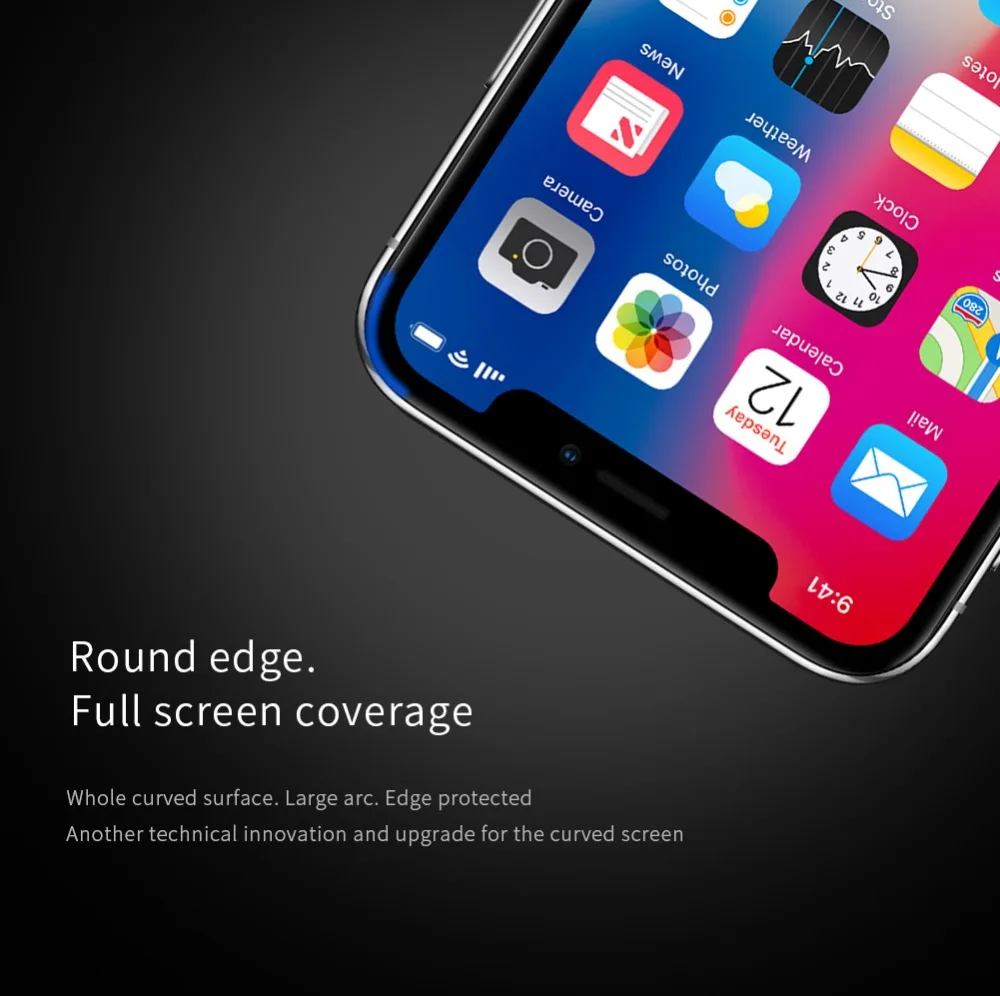 NILLKIN XD CP+MAX Full coverage Tempered Glass Screen Protector for iPhone X XR XS Max 7 8 Plus Glass 3D Safety Protective film
